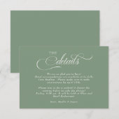 Angaben zum Hochzeitsschreiben Begleitkarte (Vorne/Hinten)