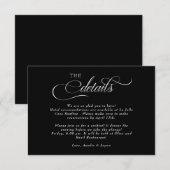 Angaben zum Hochzeitsschreiben Begleitkarte (Vorne/Hinten)