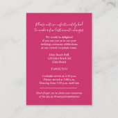 Angaben zum Hochzeitstag Flag Iris Rosa Blume Begleitkarte (Rückseite)