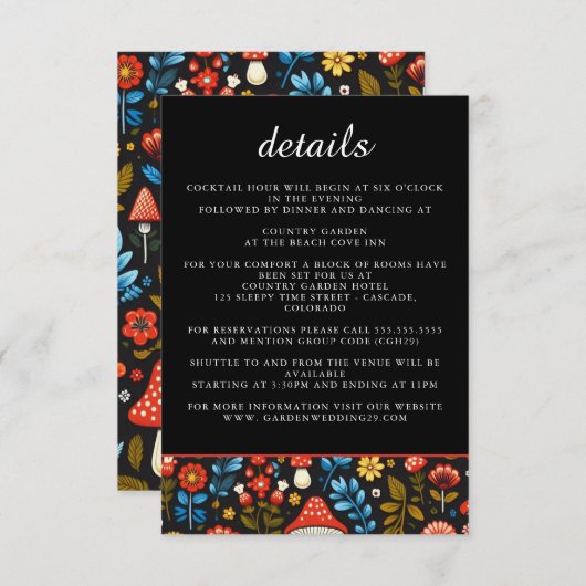 Angaben zum Kernwald Begleitkarte (Vorne/Hinten)