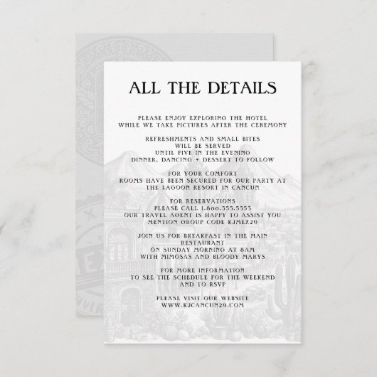 Angaben zum Mexiko-Pass Begleitkarte (Vorne/Hinten)