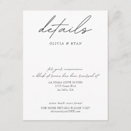 Angaben zum Minimalistischen Hotelzimmer Begleitkarte