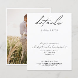 Angaben zum Minimalistischen Hotelzimmer Begleitkarte