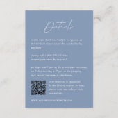 Angaben zum QR-Code für Blue Wedding an der Küste Begleitkarte (Vorderseite)