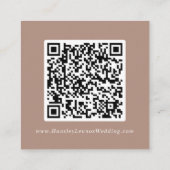 Angaben zum QR-Code für Boho Chic Neutral Taupe Begleitkarte (Rückseite)
