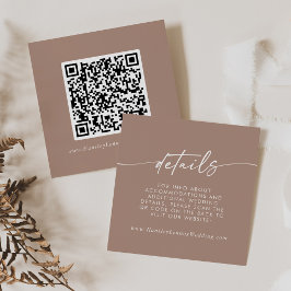Angaben zum QR-Code für Boho Chic Neutral Taupe Begleitkarte