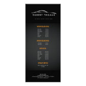 ANGABEN ZUM SCHWARZEN AUTO, AUTO-REPARATURKARTE WERBEKARTE (Vorne)