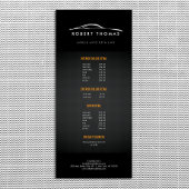 ANGABEN ZUM SCHWARZEN AUTO, AUTO-REPARATURKARTE WERBEKARTE