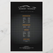 ANGABEN ZUM SCHWARZEN AUTO, FLYER FÜR AUTO (Vorne)