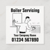Angaben zum Serviceverhalten des Boilers Quadratische Visitenkarte (Vorderseite)
