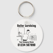 Angaben zum Serviceverhalten des Boilers Schlüsselanhänger (Rückseite)