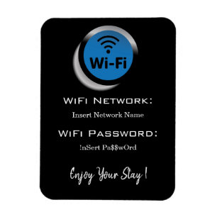 Angaben zum Wireless-Kennwort schwarz Magnet