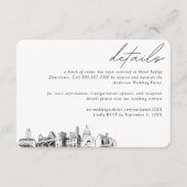 Angaben zum Zimmerblock Austin Wedding Hotel Begleitkarte (Vorderseite)