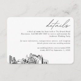Angaben zum Zimmerblock Kansas City Wedding Hotel Begleitkarte