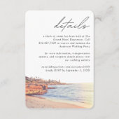 Angaben zum Zimmerblock La Jolla Wedding Hotel Begleitkarte (Vorderseite)