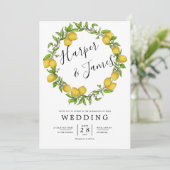 Angaben zum Zitronenbrand Einladung (Stehend Vorderseite)