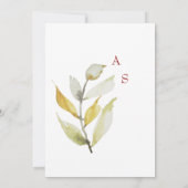 Angaben zur aquamarinen Hochzeit Einladung (Rückseite)