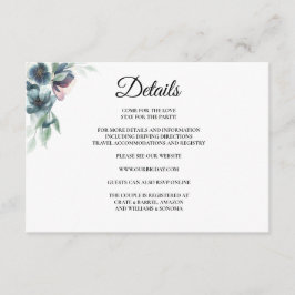 Angaben zur Blume der Umschließungskarte Begleitkarte