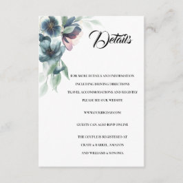 Angaben zur Blume der Umschließungskarte Begleitkarte