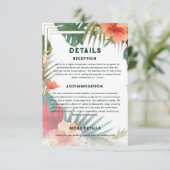 Angaben zur botanischen exotischen Hochzeit in Url Begleitkarte (Stehend Vorderseite)