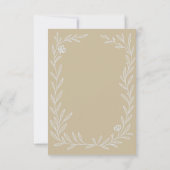 Angaben zur botanischen Hochzeit Einladung (Rückseite)