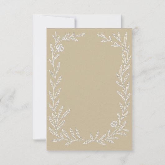 Angaben zur botanischen Hochzeit Einladung (Rückseite)