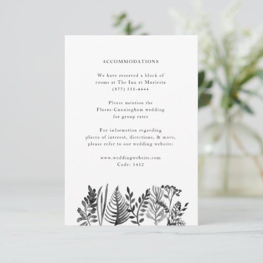 Angaben zur botanischen Wasserfarbe/Infokarte Begleitkarte (Stehend Vorderseite)