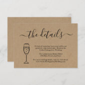 Angaben zur Champagnerinformation Umschließungskar Begleitkarte (Vorne/Hinten)