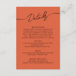 Angaben zur Eintrittskarte für Boho Wedding. Begleitkarte