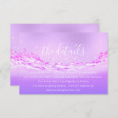 Angaben zur Eintrittskarte zum Hochzeitsstich Trop Begleitkarte (Vorne/Hinten)