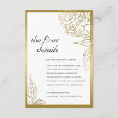 ANGABEN ZUR ELEGANTEN KLASSISCHEN GOLD FOIL FLORAL BEGLEITKARTE (Vorderseite)
