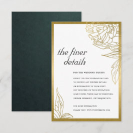 ANGABEN ZUR ELEGANTEN KLASSISCHEN GOLD FOIL FLORAL BEGLEITKARTE