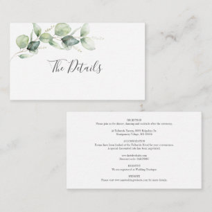 Angaben zur Eukalyptus Botanical Wedding Begleitkarte