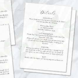 Angaben zur Eukalyptus-Hochzeit Begleitkarte