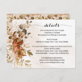 Angaben zur Eukalyptus-Hochzeit im Herbst fallen Begleitkarte (Vorne/Hinten)