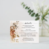 Angaben zur Eukalyptus-Hochzeit im Herbst fallen Begleitkarte (Stehend Vorderseite)