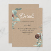 Angaben zur Eukalyptus-Sage und zu den Kiefern Begleitkarte (Vorne/Hinten)