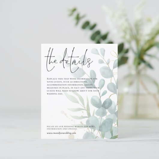 Angaben zur Eukalyptus-Skriptumrandung (Stehend Vorderseite)