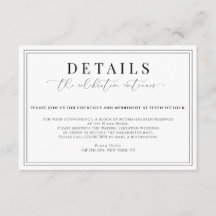 Angaben zur feierlichen Hochzeit