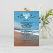 Angaben zur Hochzeit am Strand - Angaben - Beilage Begleitkarte (Stehend Vorderseite)
