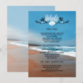 Angaben zur Hochzeit am Strand - Angaben - Beilage Begleitkarte (Vorne/Hinten)