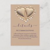 Angaben zur Hochzeit am Strand Begleitkarte (Rückseite)