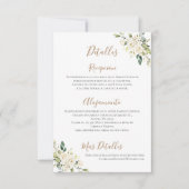 Angaben zur Hochzeit auf Spanisch Dankeskarte (Vorderseite)