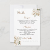 Angaben zur Hochzeit auf Spanisch Dankeskarte (Vorderseite)