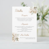 Angaben zur Hochzeit auf Spanisch Dankeskarte (Stehend Vorderseite)