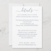 Angaben zur Hochzeit der Botanischen Monogramm Einladung (Rückseite)