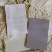 Angaben zur Hochzeit der Clean Line Lilac Begleitkarte