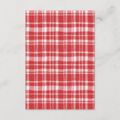 Angaben zur Hochzeit der Hühnerfarm Boho Begleitkarte (Rückseite)