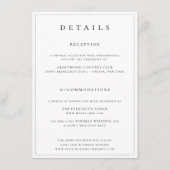 Angaben zur Hochzeit des Botanischen Wappen Begleitkarte (Vorderseite)