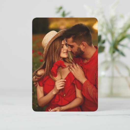 Angaben zur Hochzeit | Elegante UAWG mit QR Code F Save The Date (Stehend Vorderseite)